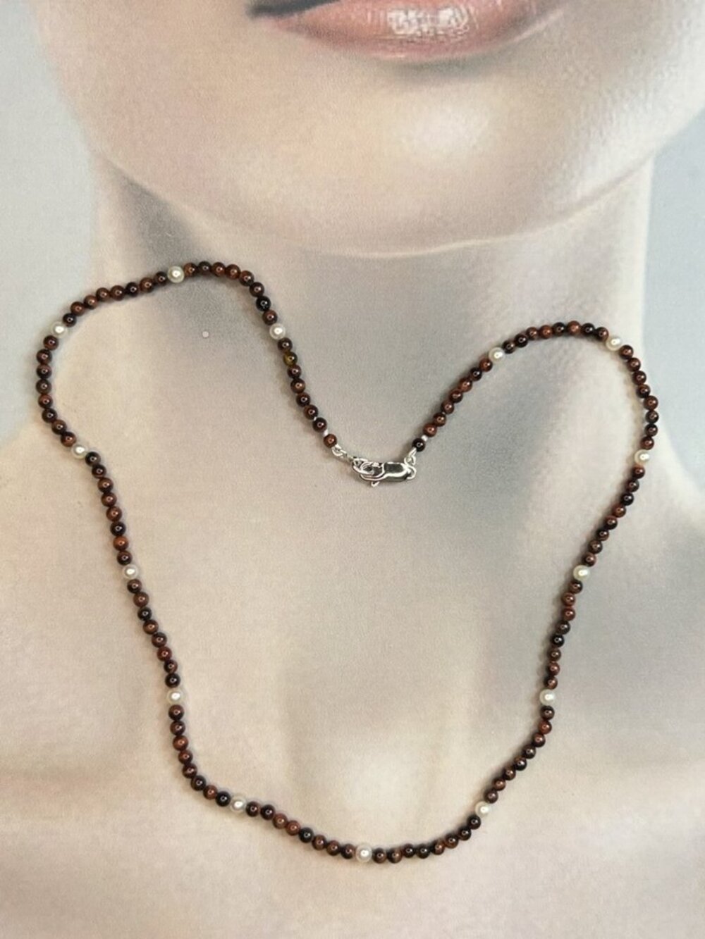 Natural Pyrite Faceted Rondelle Beads and Cultured Pearl Necklace.